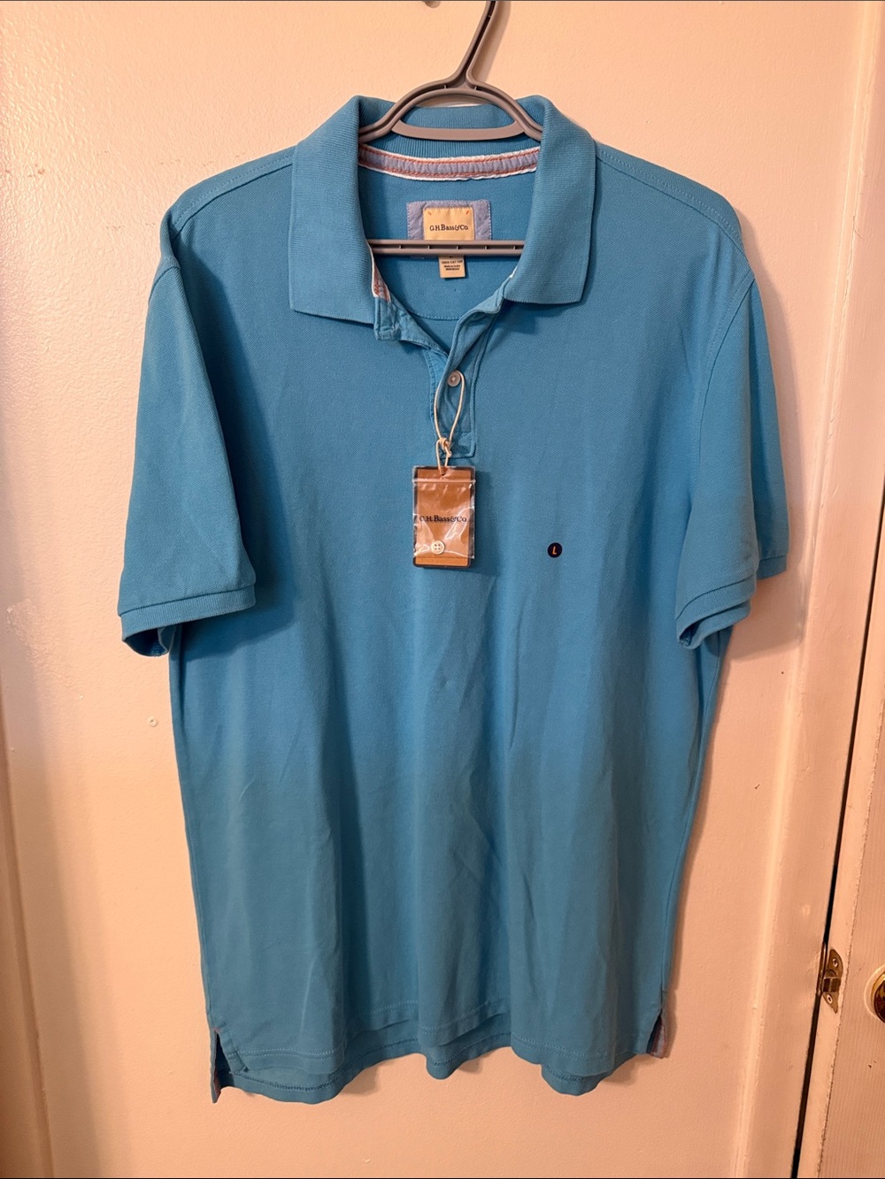 G.H. Bass & Co. Men's Polo Shirt in Turquoise Blue